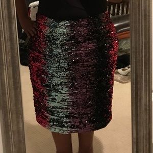 Multicolor sequin skirt